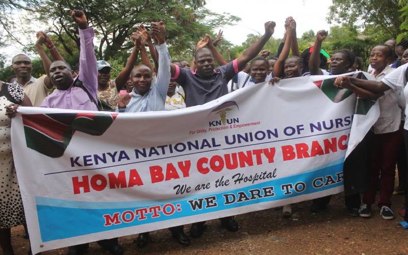 Homa Bay nurses strike over October payment