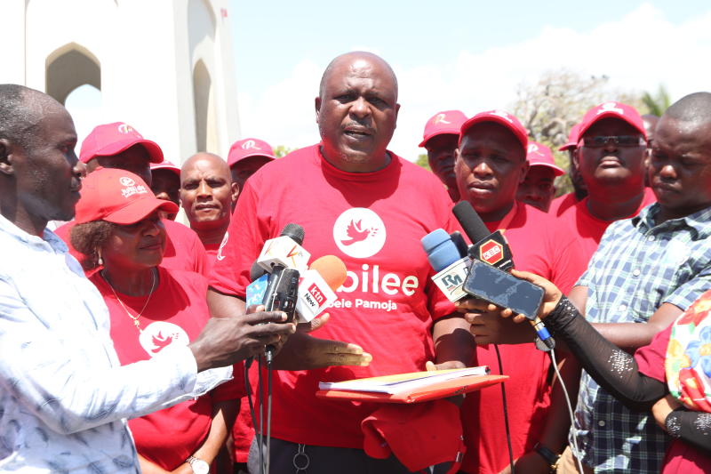 Jubilee team in Mombasa campaigns for Raila, calls for unity