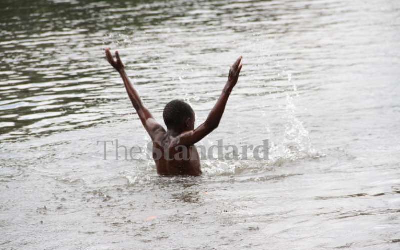 into the artificial lake with great ease