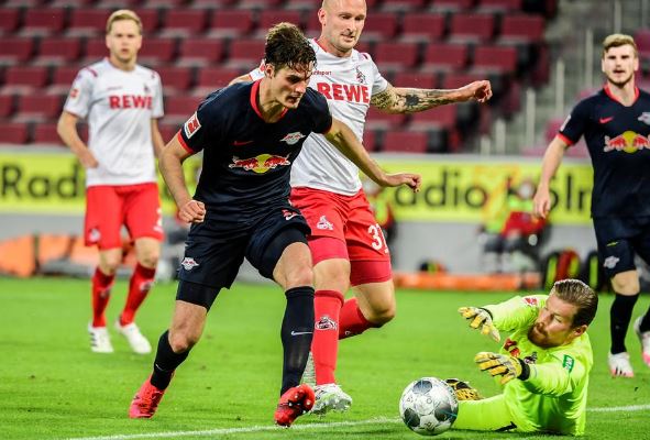 Leipzig move into third spot with 4-2 win at Cologne