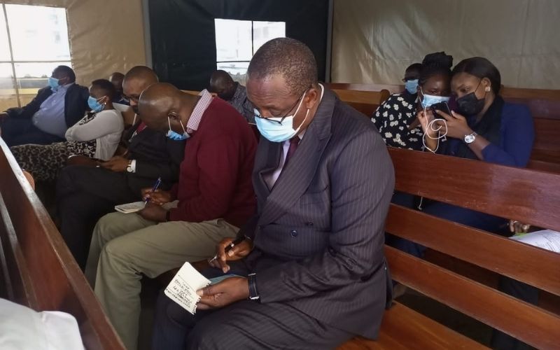 Former Nairobi Governor Dr Evans Kidero at the anticorruption court in Milimani. [Collins Kweyu, Standard].