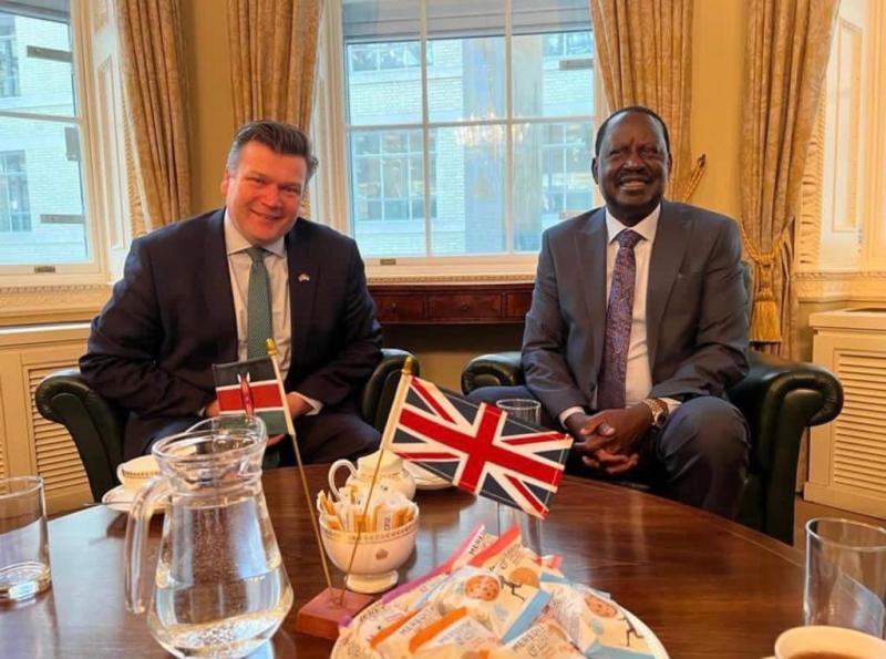 Raila meets UK officials, popularises candidature