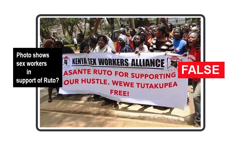 Fact Check: Photo of Kenya Sex Workers Alliance thanking Ruto