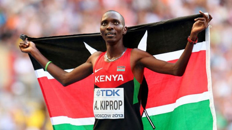 Asbel Kiprop caught on the wrong track