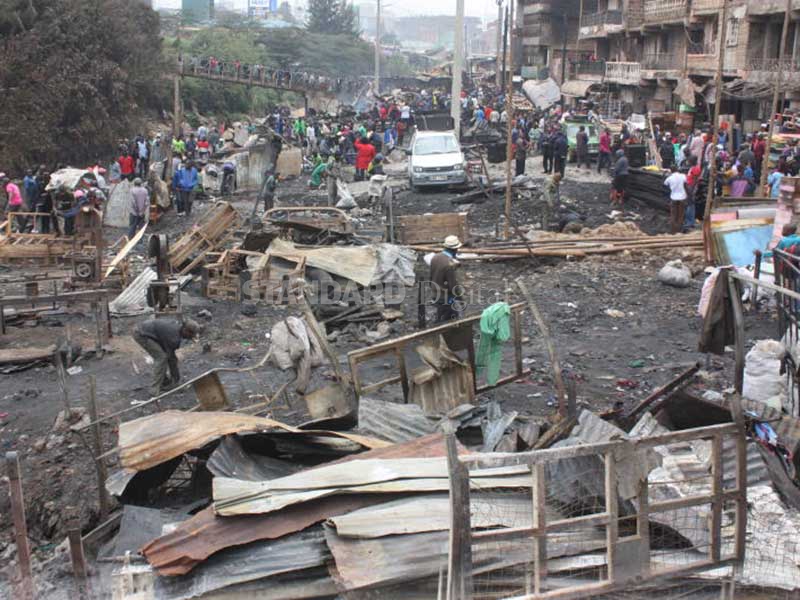 Gikomba traders defy State's directive, start rebuilding stalls