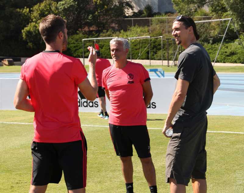PHOTOS: Ibrahimovic visit Man United pre-season training session in LA