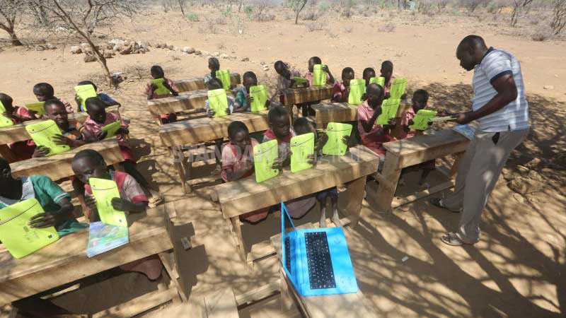 School with tablets but no electricity