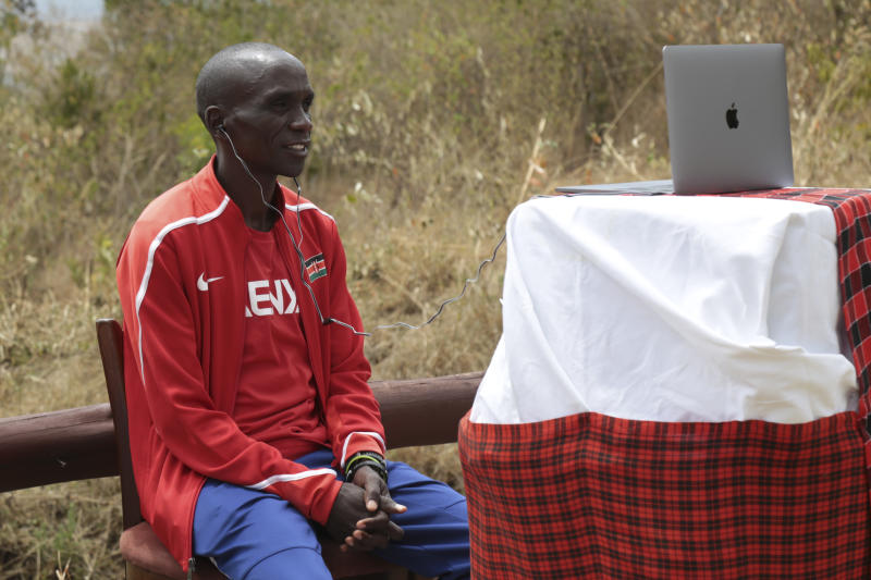 Top Kenyan athletes open to help heal ailing tourism sector - Eliud Kipchoge to adopt lion 