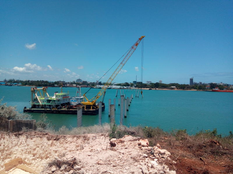 The 539 metres Likoni footbridge 