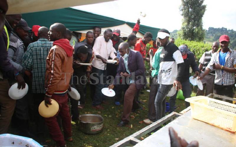 Caterers tasked with feeding attendees...