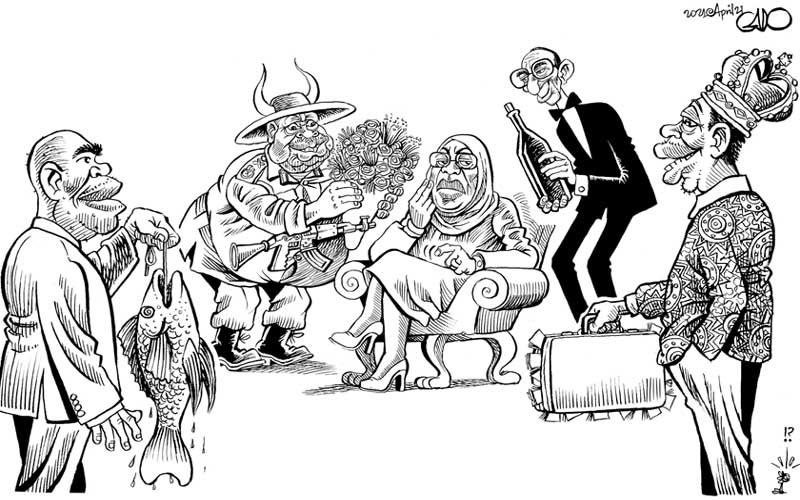 Editorial cartoon: We Come Bearing Gifts
