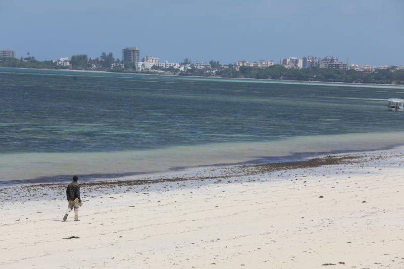 Kenya's deserted beaches over Covid-19