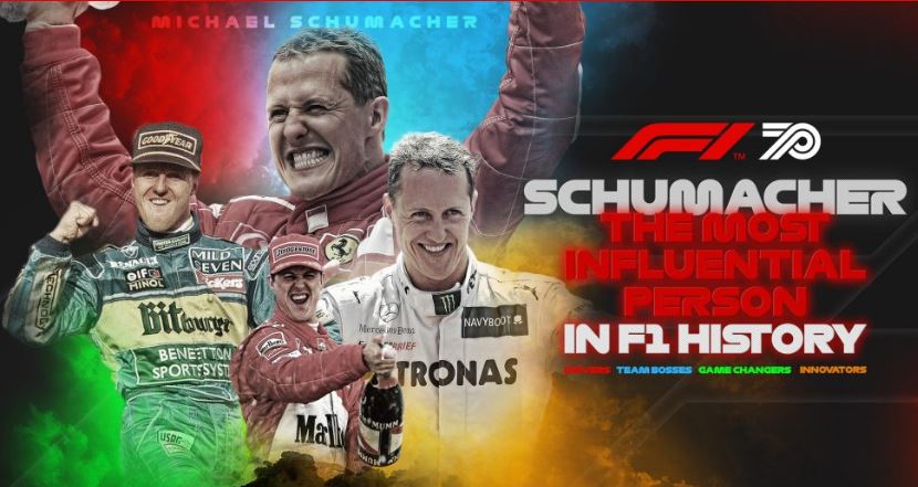 Ferrari legend Schumacher named Most Influential Person in F1 history
