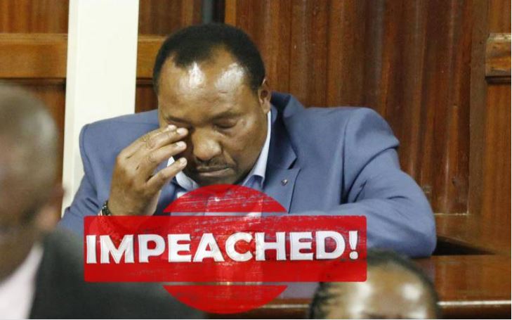 Governor Ferdinand Waititu impeached