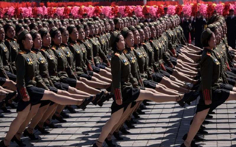 Korean soldiers, Pyongyang, September 9, 2018. 