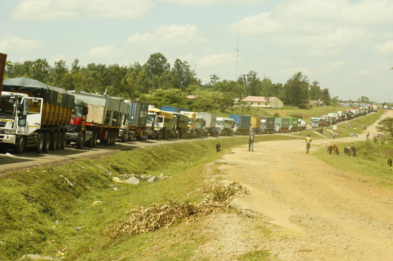Cargo trucks crisis at the Kenya-Uganda border