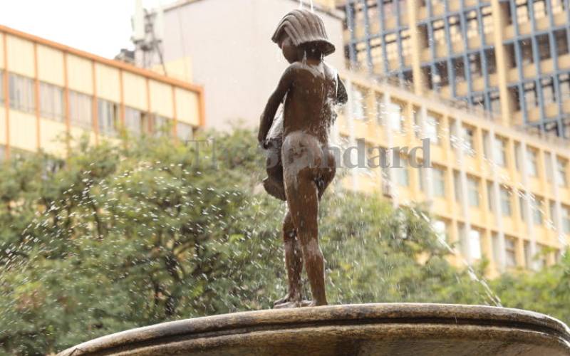 Blind, naked boy outside the Supreme Court 