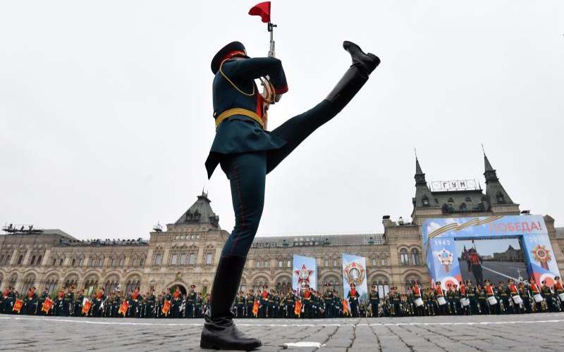 Russian guard, Victory Day parade, May 9, 2019.