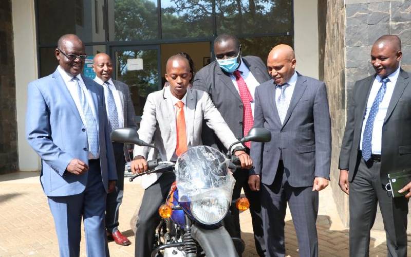 Kiraitu gives youth motorbike to help in bid to unseat local MP