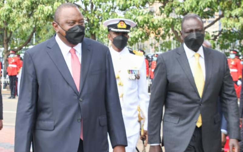 Pres. Kenyatta with his deputy, William Ruto.