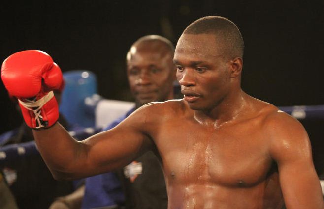 Musambuzi of Zimbabwe bows against Okwiri in the Africa Boxing Union non-title fight