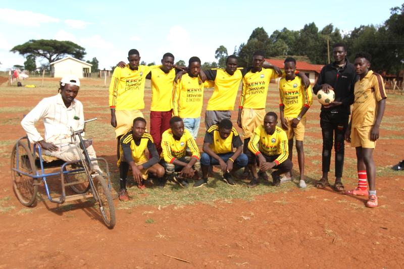 No legs, no problem for football coach Wanyama