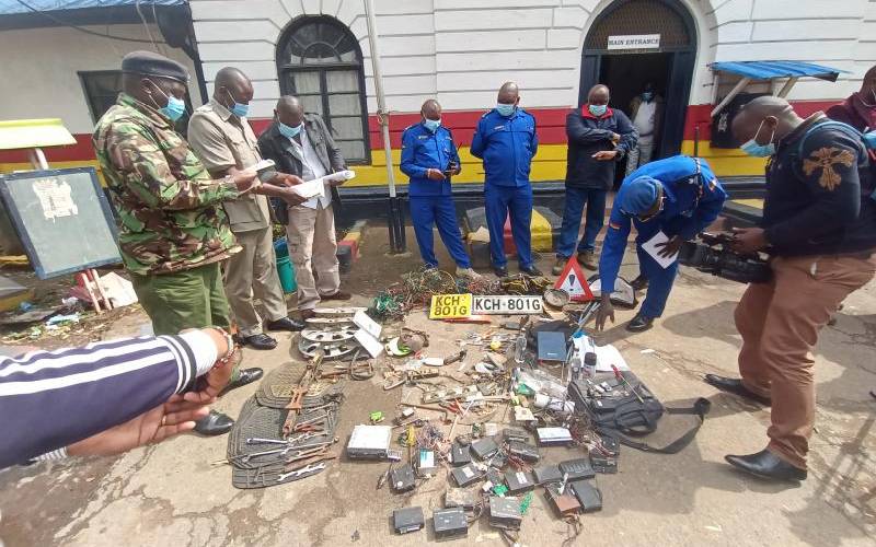 Police arrest two and recover motor vehicle accessories in house