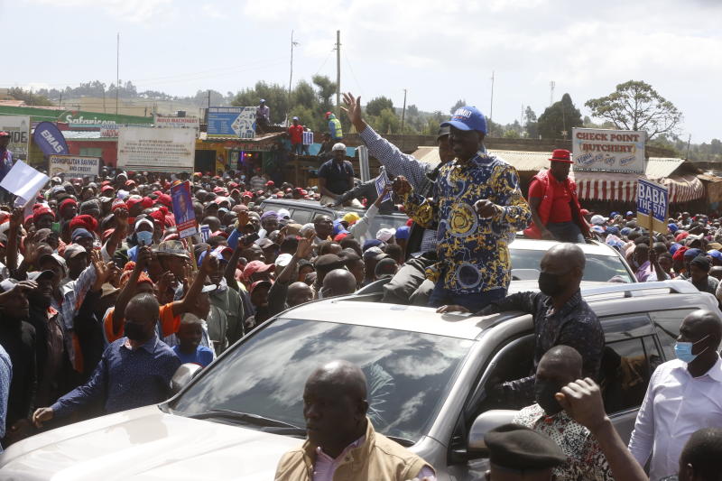 Raila says he will make Molo town centre of peace, growth
