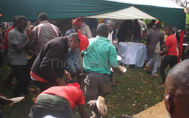 Scramble for food at James Gesami’s home