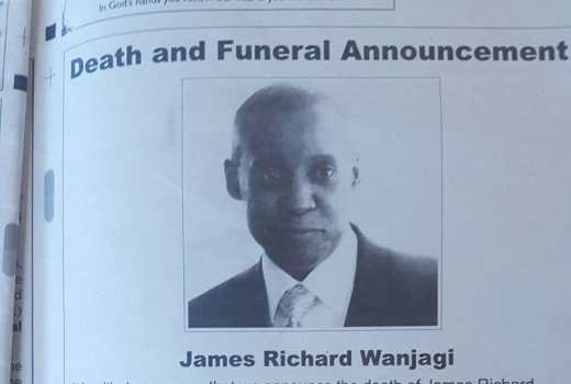 Mystery death advertisement in the Daily Nation