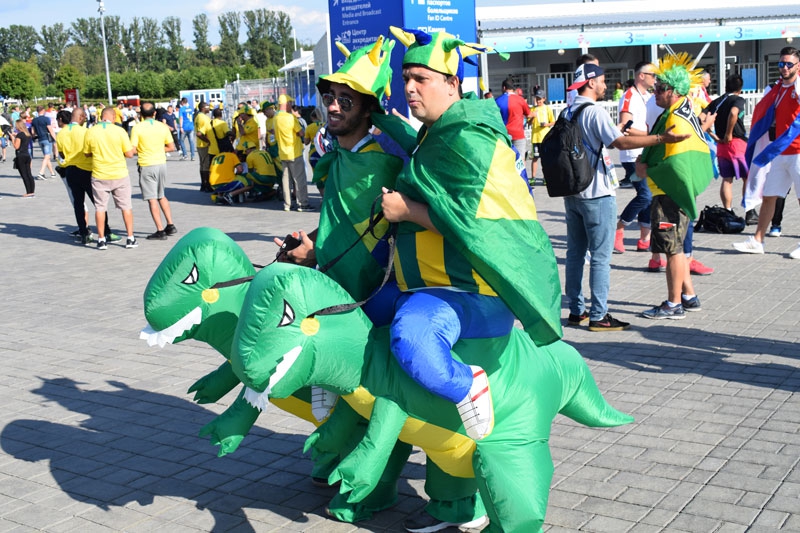 PHOTOS: Game Yetu in Russia as Brazil take on Serbia