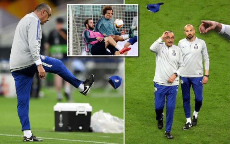 Two Chelsea stars in training ground fight hours to Europa League final