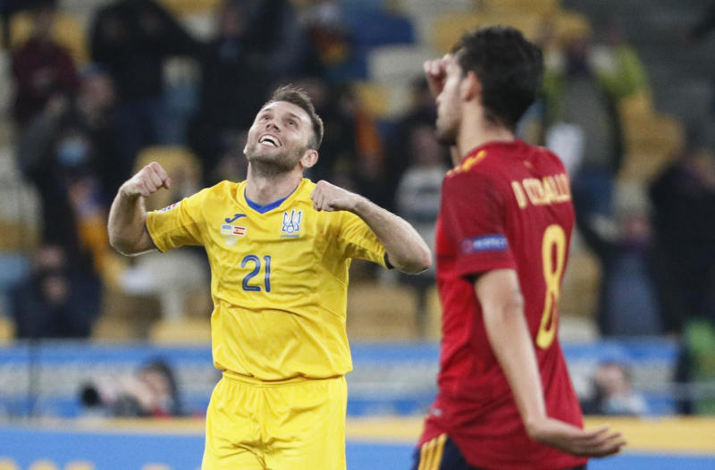 Ukraine 1-0 Spain: Ukraine stun Spain in noisy stadium