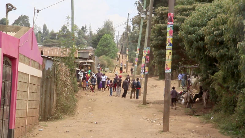 Uproar over electricity poles in the middle of road in Njoro