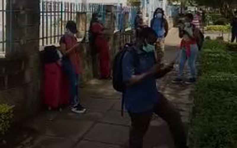 Video: Travellers quarantined at KU protest detention