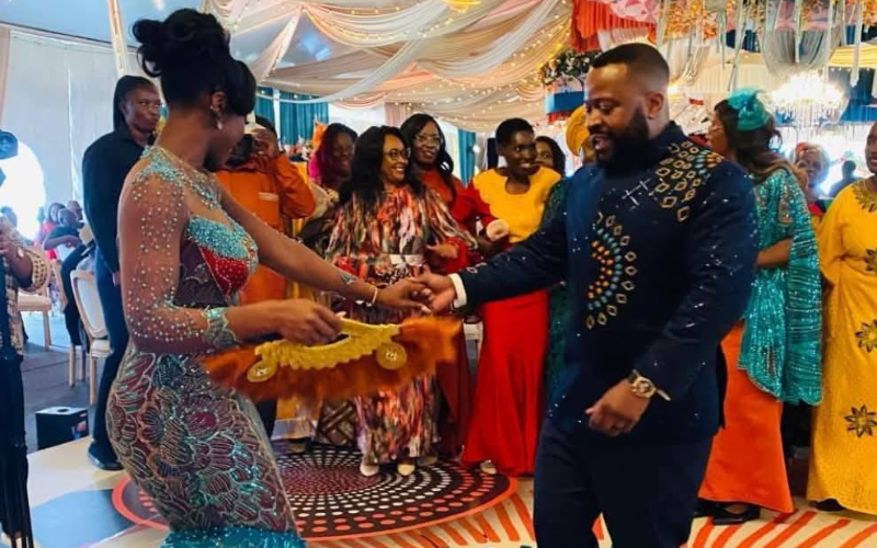 Musalia Mudavadi's son, Ex-senator's daughter tie knot in lavish traditional ceremony