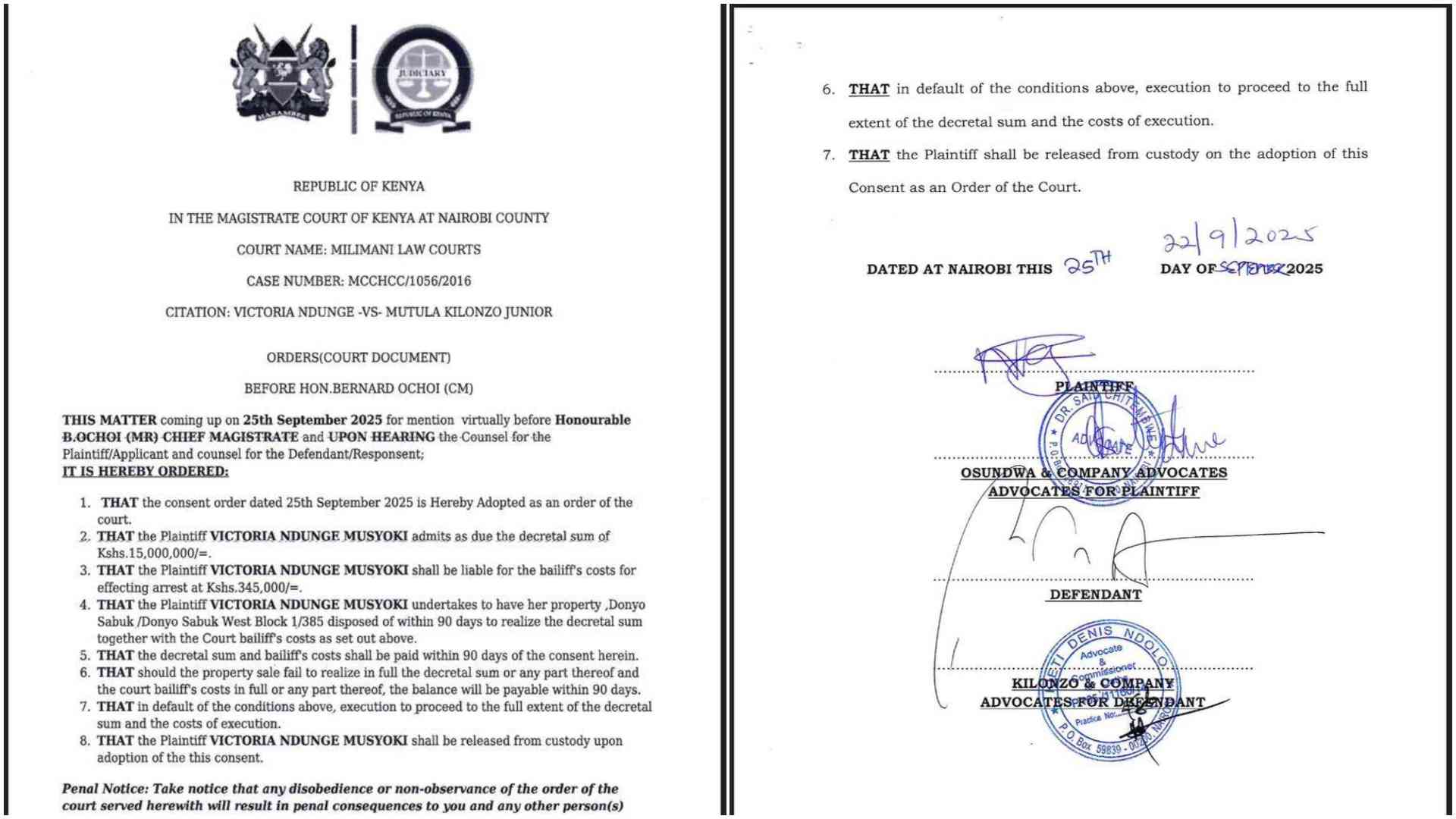 Makueni governor Mutula Kilonzo Jr to get Sh15 million from fake baby mama after DNA