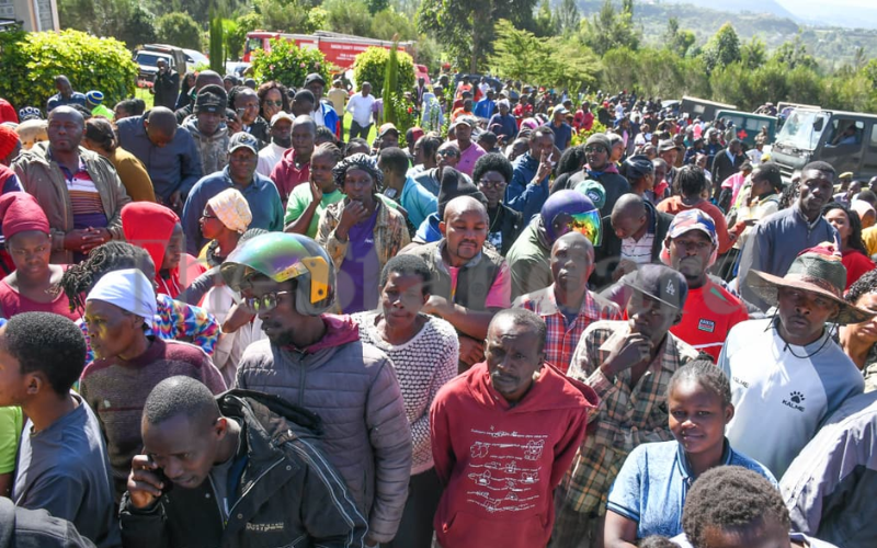 PHOTOS: Tears, pain at Utumishi Girls as parents face aftermath of fatal fire