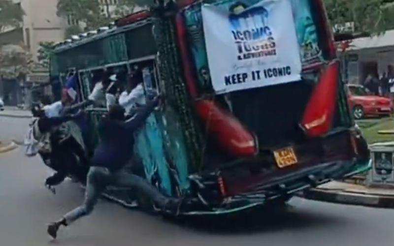 Viral video of speeding 'nganya' at city roundabout sparks online uproar