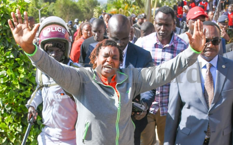 PHOTOS: Tears, pain at Utumishi Girls as parents face aftermath of fatal fire