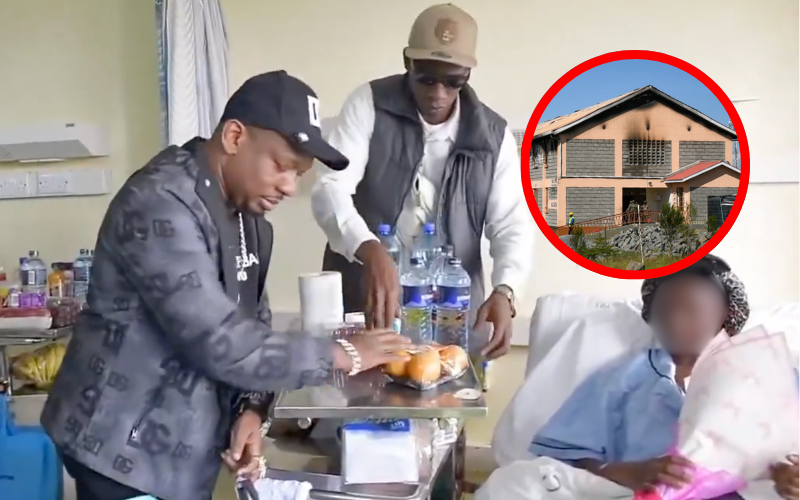 VIDEO: Mike Sonko visits Utumishi Girls fire victims at KNH, delivers gifts and flowers