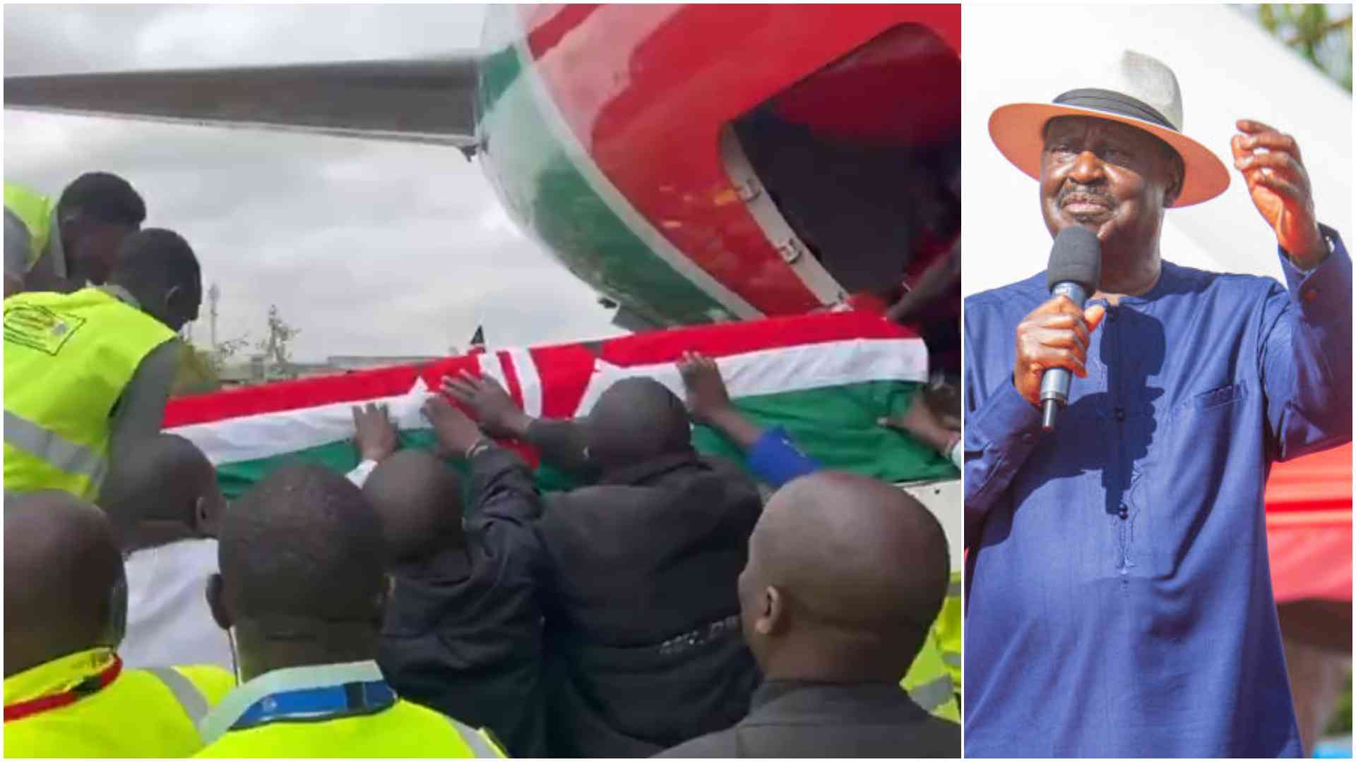 Raila Odinga: ODM leader's coffin draped in Kenyan flag, mourners line up streets to pay respect