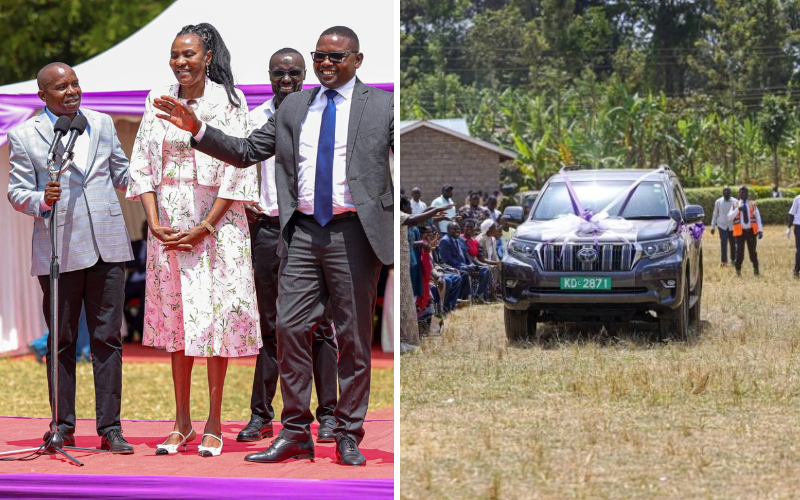 PHOTOS: Kindiki gifts bishop Toyota Prado, announces millions in pledges