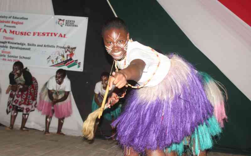 Girls outdance boys in Kenya Music Festival