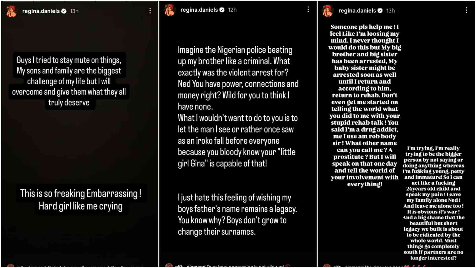 Regina Daniels opens up on marital woes, accuses billionaire ex-husband Ned Nwoko of family arrests