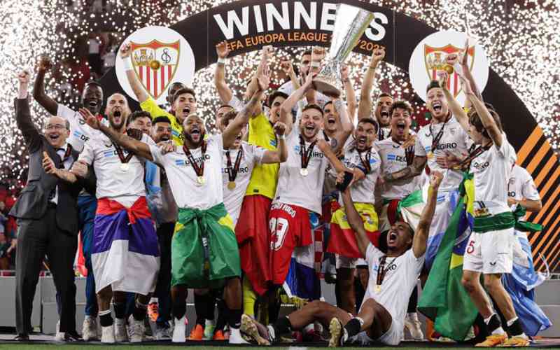 Sevilla wins Europa League as Montiel clinches another penalty shootout