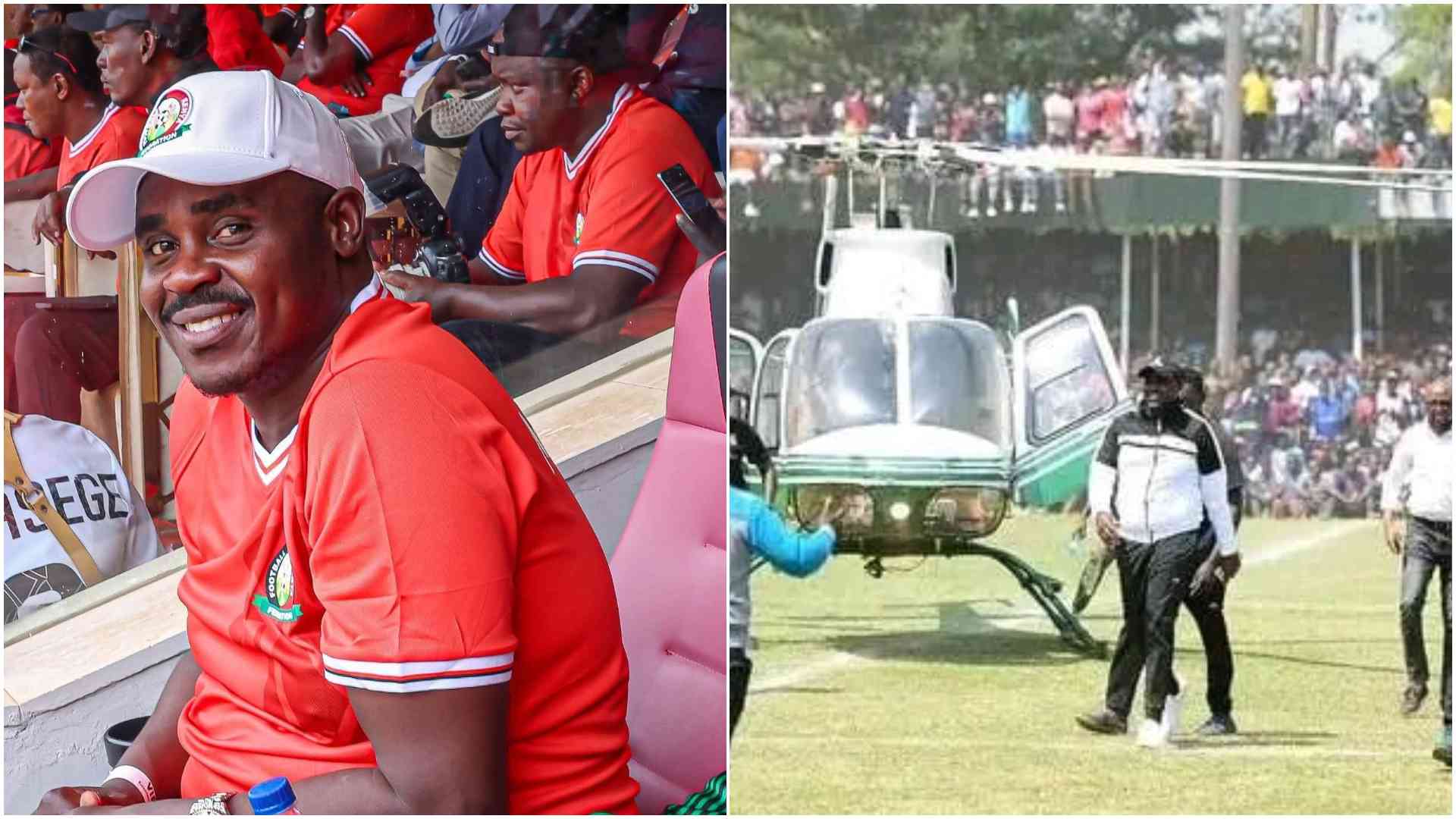 Cleophas Malala, pilot in hot water over helicopter landing stunt at school games