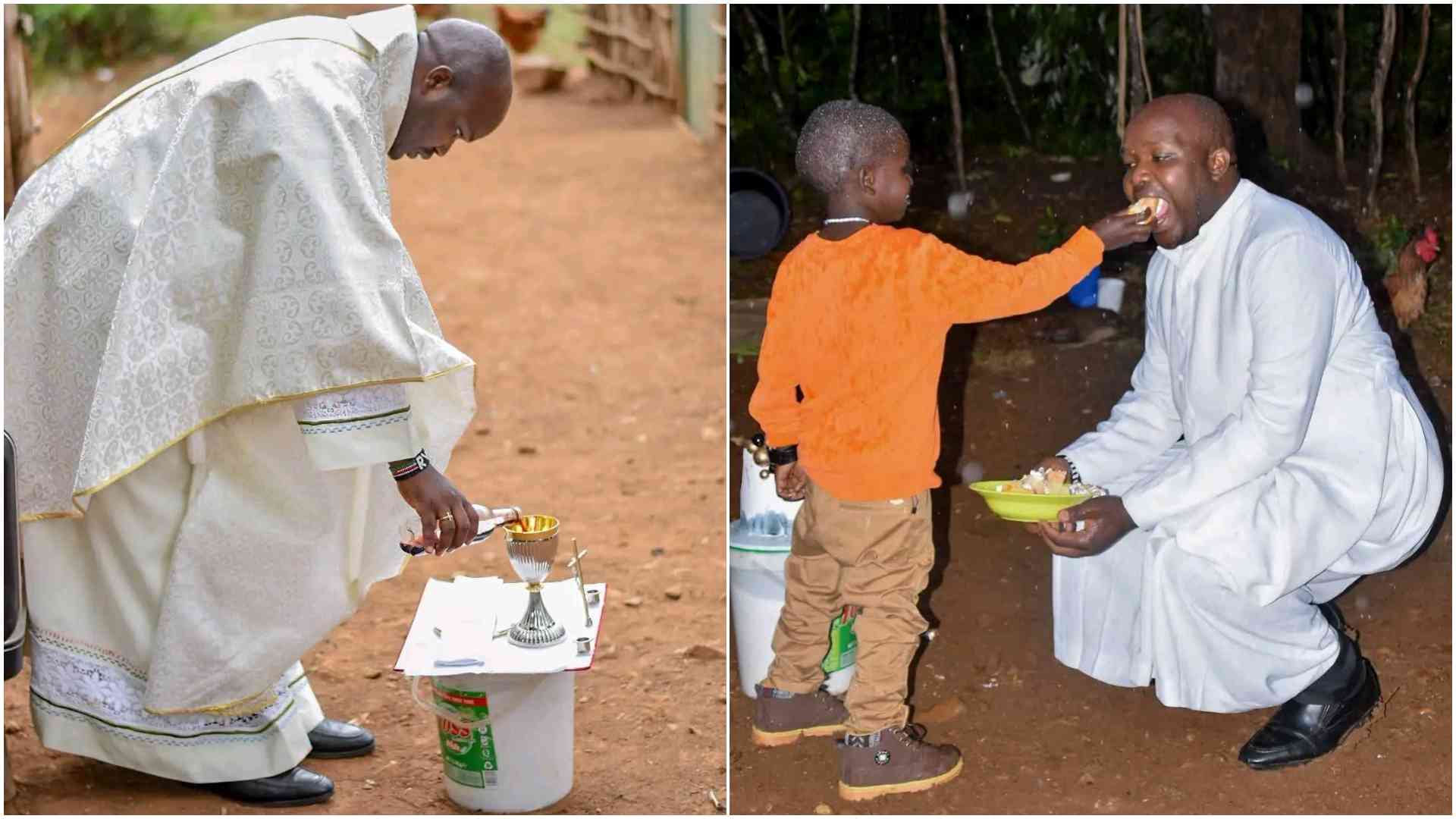 Elderly woman lifts Bible, wails in agony after Catholic Father Alois Bett is shot dead in Kerio Valley