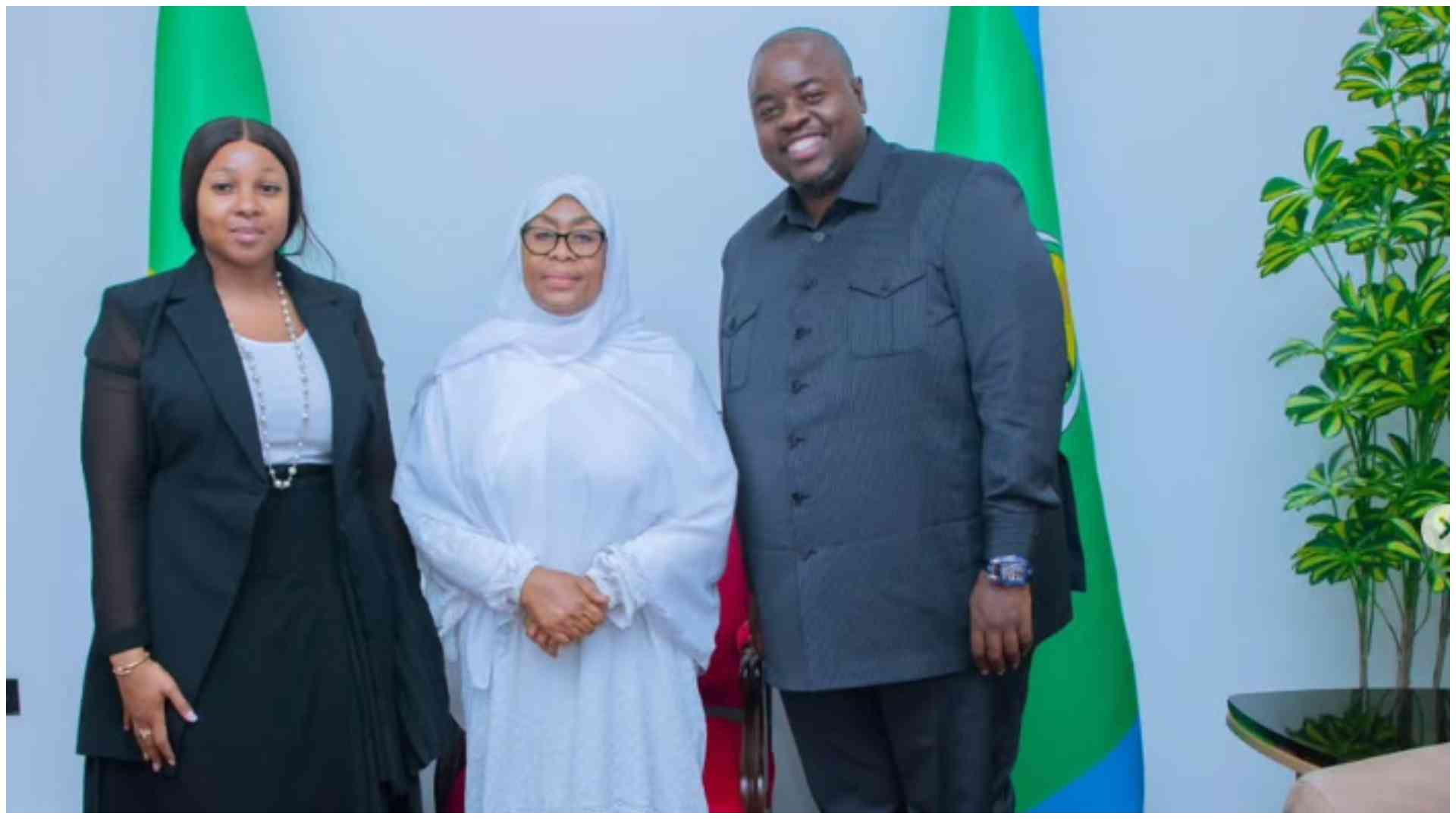 Wicknell Chivayo visits Tanzania's Samia Suluhu to pay condolences after husband's death