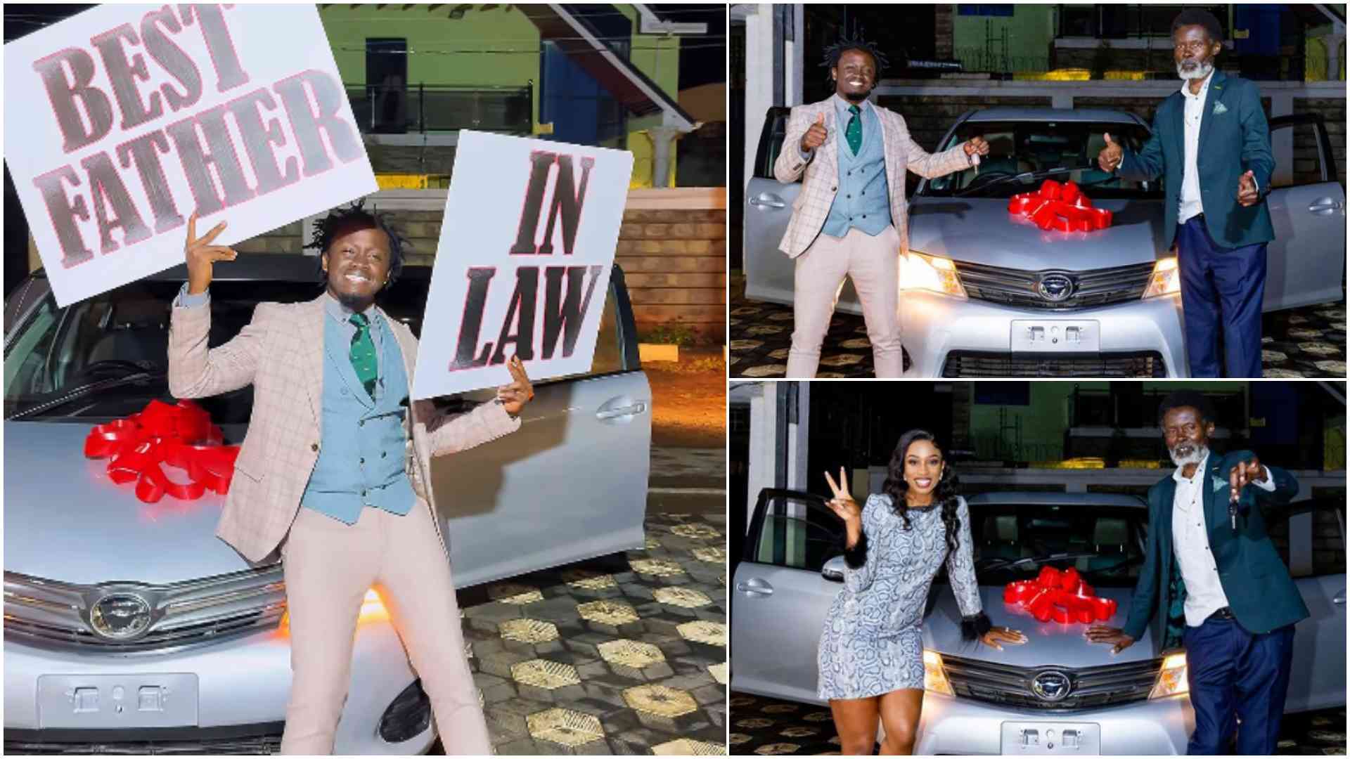 Bahati surprises Diana Marua's dad with luxurious car after lavish Sh8 million Valentine's gift
